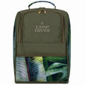 Green picnic cooler with backpack straps