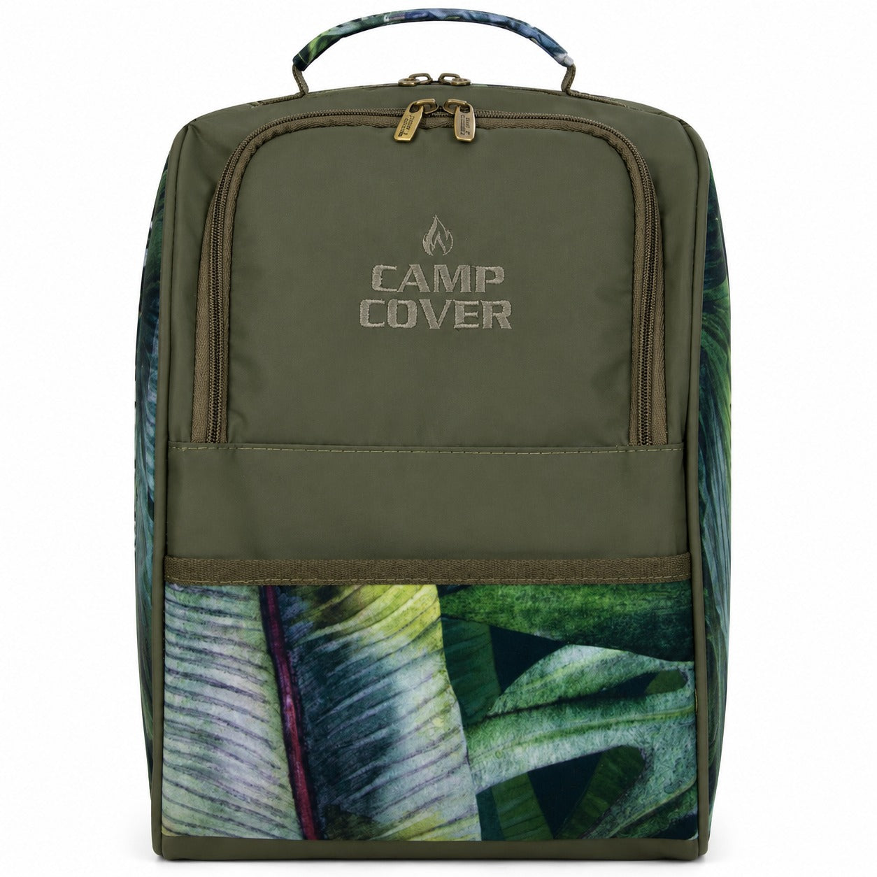 Green picnic cooler with backpack straps