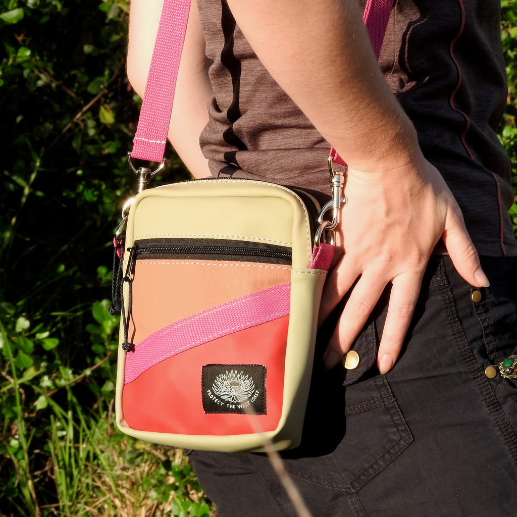Repurposed Vinyl Cossbody Bag