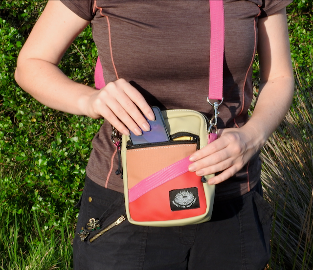 Repurposed Vinyl Cossbody Bag