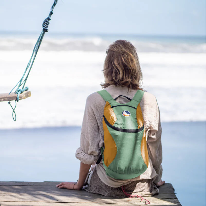 Ticket To The Moon upcycled mini backpack