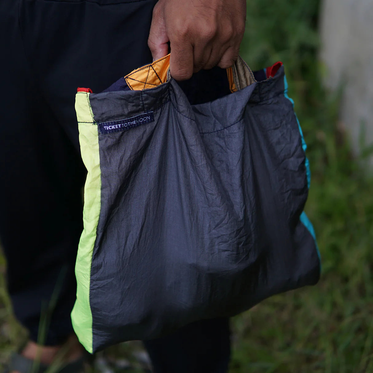 Foldable Eco Shopper Bag | Upcycled Parachute Silk